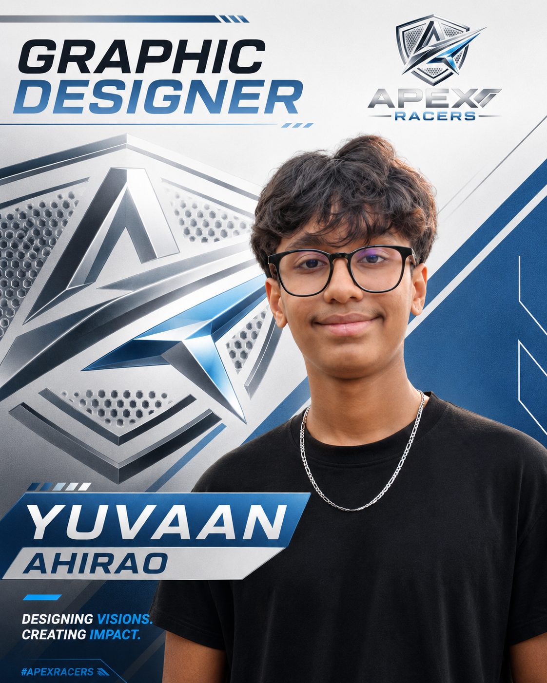 Yuvaan Ahirao, Graphic Designer of Apex Racers