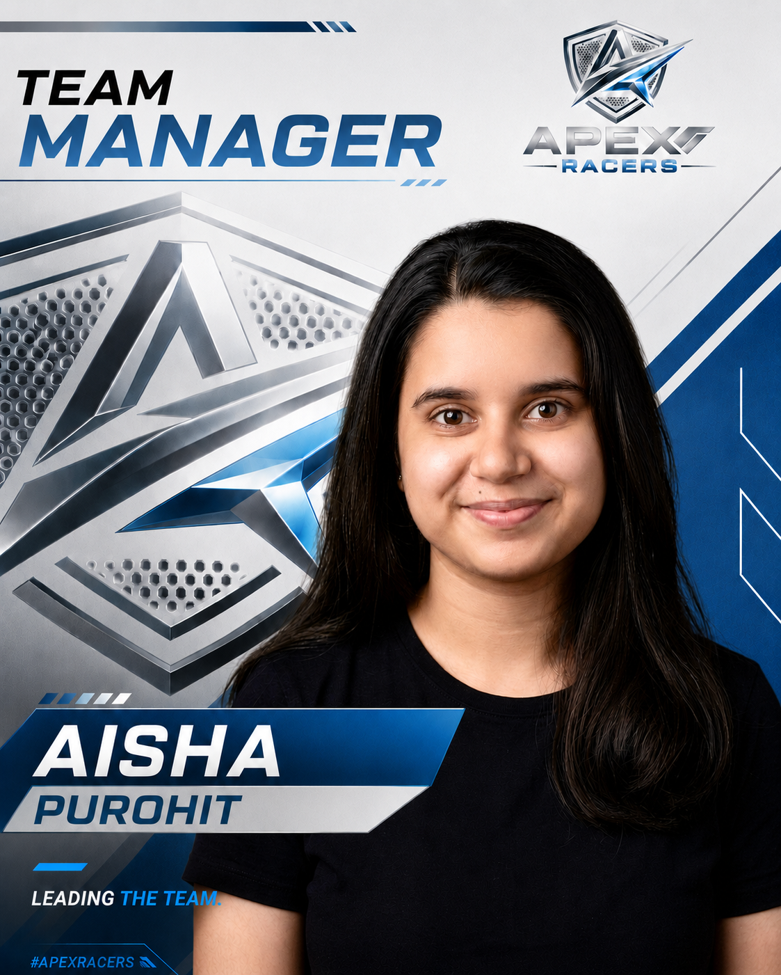 Aisha Purohit, Team Manager of Apex Racers